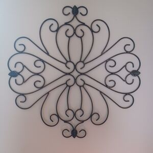 Elegant Black Wrought Iron Wall Decor